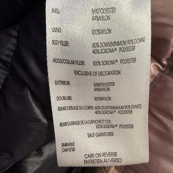 Calvin Klein Quilted Packable Down Coat Women S Hooded Long Puffer Jacket Taupe - Picture 7 of 9